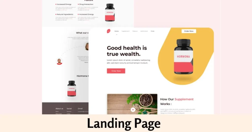 landing page for facebook sales ads campaign