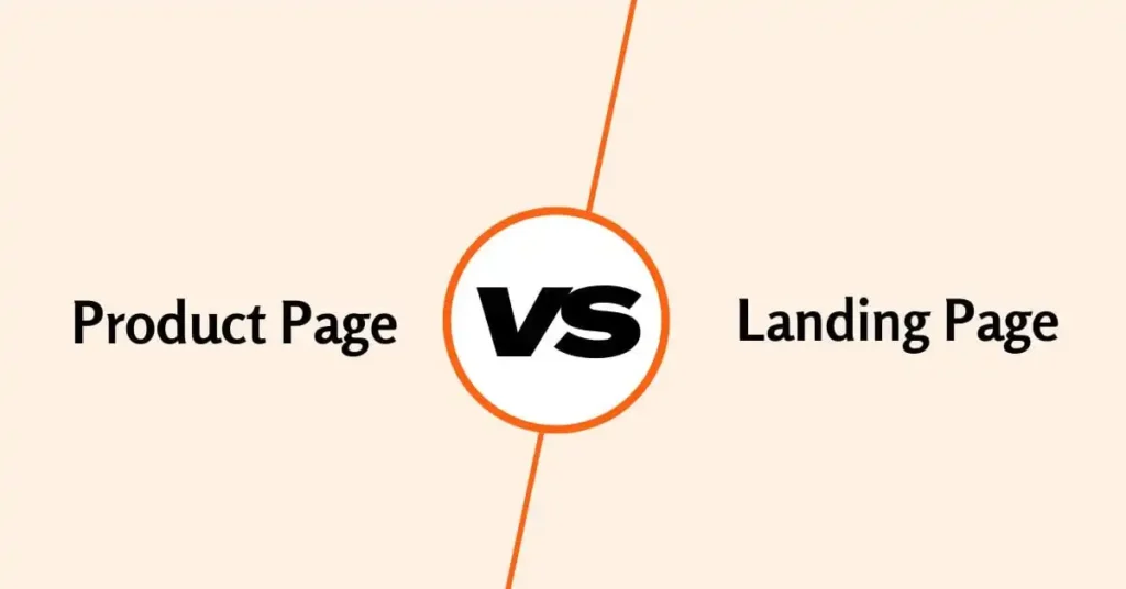 landing page vs product page facebook sales ads campaign